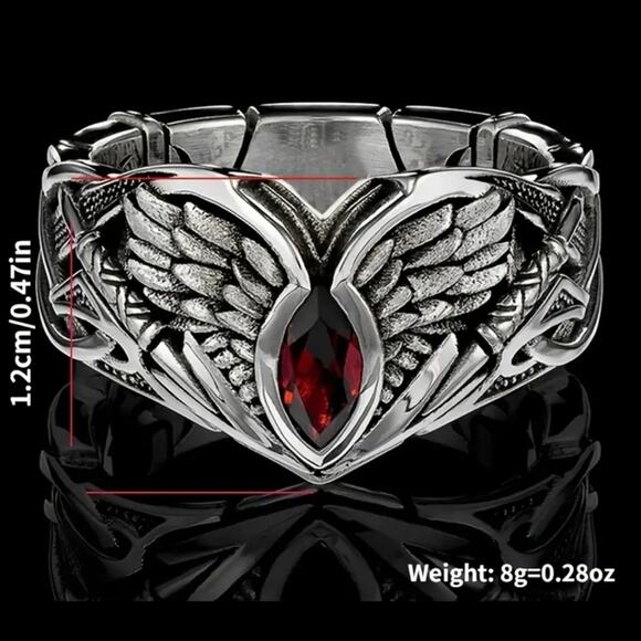 Fashion Viking Cubic Zirconia Rings Men Hip Hop Punk Jewelry Ring - Picture 5 of 9